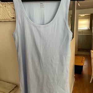 GAP Light Blue Ribbed Muscle Tank. Never worn.